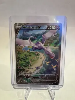 Aerodactyl V Alternate Full Alt Art Holo Card 180/196 Lost Origin NM - Image 1