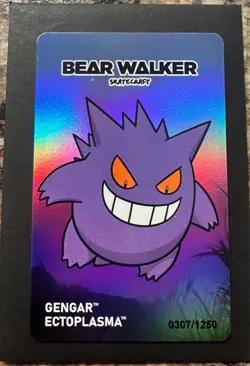 Pokemon Center x Bear Walker Gengar Skateboard Card: 0307/1250 - Image 1