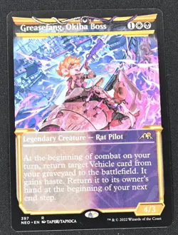 Greasefang, Okiba Boss – Kamigawa: Neon Dynasty – Rare MTG Magic the Gathering - Image 1
