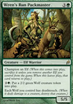 MTG Wren's Run Packmaster, Lorwyn, Damaged, English - Image 1