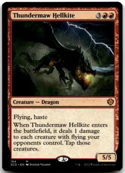MTG Thundermaw Hellkite M Starter Commander Decks 164 LP - Image 1