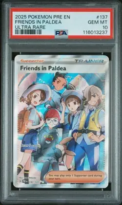 2025 POKEMON PRISMATIC EVOLUTION ENGLISH FRIENDS IN PALDEA UR 137/131 PSA 10 - Image 1