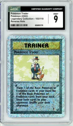 Pokemon Pokemon Trader #13 Legendary Reverse Holo CGC 9 Mint - Image 1