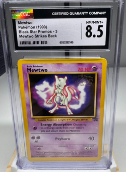 Mewtwo Black Star Promo #3 Movie WOTC CGC 8.5 NM-MT+ Vintage 1999 Pokemon - Image 1