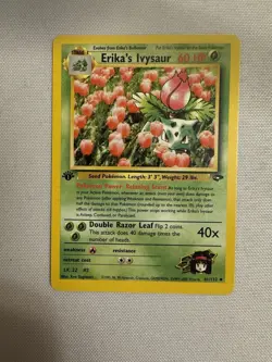 2000 Pokemon - 1st Edition Erika’s Ivysaur Non-Holo - Gym Challenge 41/132 WOTC - Image 1