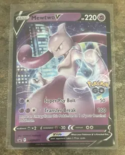Mewtwo V SWSH223 Sword & Shield: Pokemon GO Black Star Promo Holo - Image 1