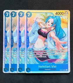 One Piece - The Azure Sea’s Seven OP14 Nefeltari Vivi EB04-025 SR Playset (x4) - Image 1