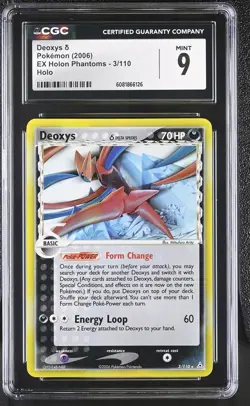 CGC 9 MINT Deoxys 2006 EX Holon Phantoms 3/110 Holo Pokemon Card - Image 1