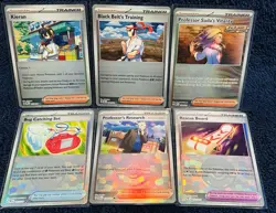 (6) POKEBALL Prismatic Evolutions Pokeball Trainer (6) Card Lot - MINT!! - Image 1