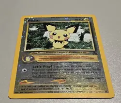Pichu Black Star Promo #35 –WotC Pokemon Card – Reverse Holo League 2001–Vintage - Image 2
