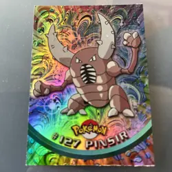 Topps 2000 Pokemon series 3 blue logo Pinsir #127 foil / holo card - Image 1