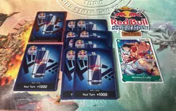 Red Bull Don One Piece Card Game Double Don Monkey D Luffy Promo + Foil Don Set - Image 1