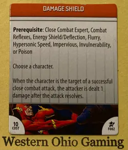Heroclix Damage Shield #F002 Feat Card USED DC Legacy - Image 1