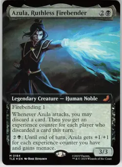 MTG Azula Ruthless Firebender Extended Art Foil NM Avatar Airbender Magic 184 - Image 1