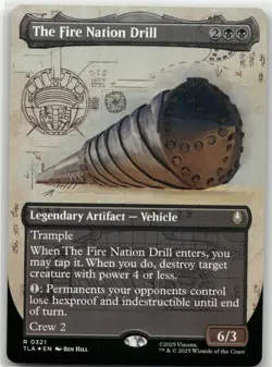 MTG The Fire Nation Drill (Borderless) Foil NM Avatar: Last Airbender Magic 321 - Image 1