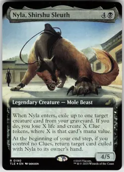 MTG Nyla, Shirshu Sleuth (Extended Art) Foil NM Avatar Last Airbender: Magic 190 - Image 1