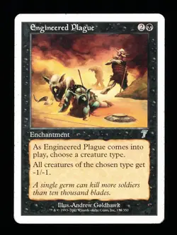 * * 1x Engineered Plague x1 * * 7th Edition MTG LP Lightly Played - Image 1