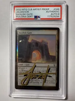 Basilisk Gate #346 Artist Proof CLB MTG PSA AUTO 8 PSA Authentic - Image 2