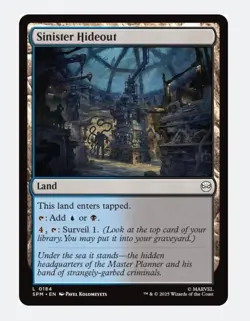 Sinister Hideout (Foil) | MTG Marvel SPM | Land Dimir Surveil | NEW NM - Image 1