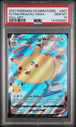 2021 Pokemon Celebrations Flying Pikachu VMAX PSA 10 Gem Mint #007 Englisch - Image 2