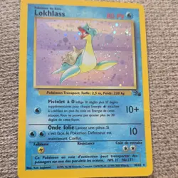 Lapras 10/62 Fossil Holo Rare HP 80 French Pokemon TCG - Image 1
