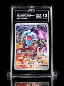 Pokemon Team Rocket's Wobbuffet 203 Black Star Promo TAG 10 - Image 1