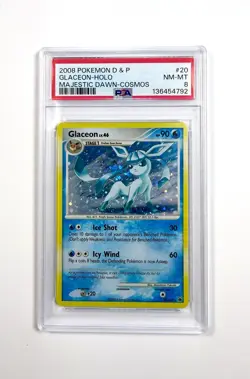 Pokemon TCG 2008 D&P Glaceon COSMOS Holo Majestic Dawn #20 PSA 8 NM-MT - Image 3