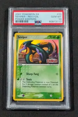 Pokemon Reverse Holo Seviper 23/108 PSA 10 GEM MINT ex Power Keepers - Image 1