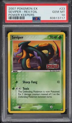 Pokemon Reverse Holo Seviper 23/108 PSA 10 GEM MINT ex Power Keepers - Image 3