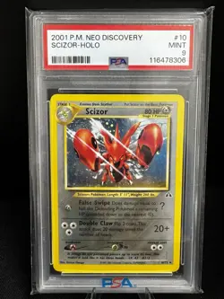 2001 POKEMON NEO DISCOVERY #10 SCIZOR-HOLO PSA 9 - Image 1