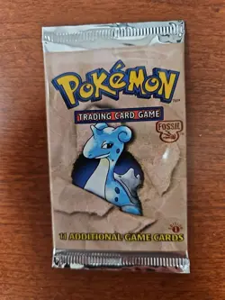 Pokemon TCG 1st edition FOSSIL Booster Pack Factory Sealed Lapras Art - Image 1