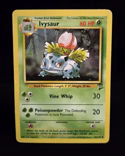 Pokemon TCG - IVYSAUR - 44/130 - UNLIMITED - BASE SET 2 (2000) - WOTC - HP - Image 1