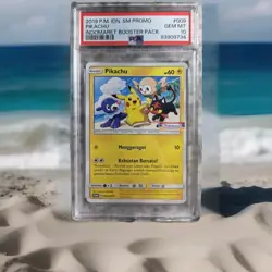 Pokemon 2019 Pikachu Indomaret Booster Indonesian Promo 009/SM-P PSA 10 Gem Mint - Image 1