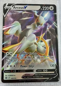 Arceus V 122/172 - Brilliant Stars Metal UPC Promo Ultra Rare Pokemon TCG NM/M - Image 2