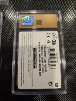 Pikachu Grey Felt Hat Pokemon Van Gogh Veronica Taylor Auto CGC 9 JSA 9 CGC 10 - Image 5