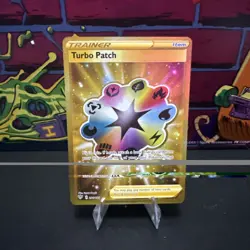 Turbo Patch 200/189 - Pokemon Darkness Ablaze Gold Secret Rare Full Art Holo NM - Image 1