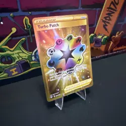 Turbo Patch 200/189 - Pokemon Darkness Ablaze Gold Secret Rare Full Art Holo NM - Image 2