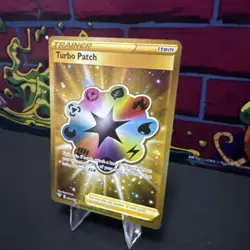 Turbo Patch 200/189 - Pokemon Darkness Ablaze Gold Secret Rare Full Art Holo NM - Image 3