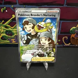 Pokemon Breeder's Nurturing (Full Art) 188/189 Swsh03 Darkness Ablaze Holo-NM - Image 1