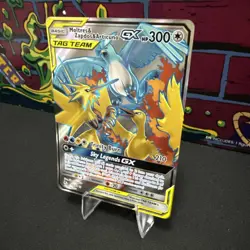 Pokemon TCG Moltres Zapdos Articuno GX 66/68 Full Art Hidden Fates - Image 3