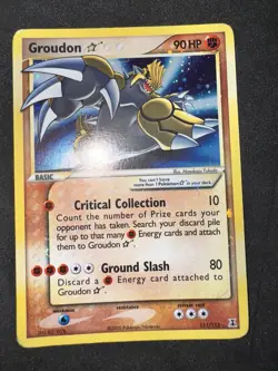 Pokemon Groudon 111/113 Gold Star Ex Delta Species -no Shining Charizard Crystal - Image 2