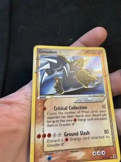 Pokemon Groudon 111/113 Gold Star Ex Delta Species -no Shining Charizard Crystal - Image 4