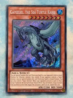 YUGIOH GAMECIEL, THE SEA TURTLE KAIJU SECRET RARE NM BLC1-EN005 - Image 1