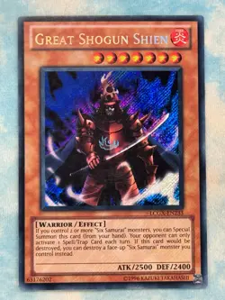 YUGIOH GREAT SHOGUN SHIEN SECRET RARE NM LCGX-EN233 - Image 1