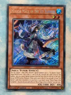 YUGIOH MIRROR MAGE OF THE ICE BARRIER SECRET RARE 1ST NM BLTR-EN007 - Image 1