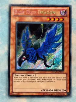 YUGIOH BLUE ROSE DRAGON SECRET RARE NM EXVC-EN099 - Image 1