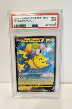 2021 Pokemon Celebrations Lot of 2 PSA 9 Mint Cards: Flying & Surfing Pikachu V - Image 2