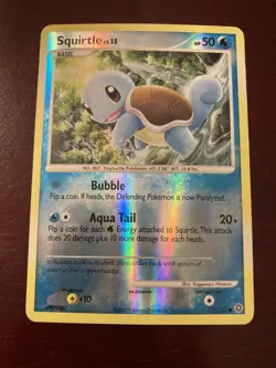 Squirtle 112/132 Secret Wonders Reverse Holo Common 2007 Pokemon TCG Card LP - Image 1