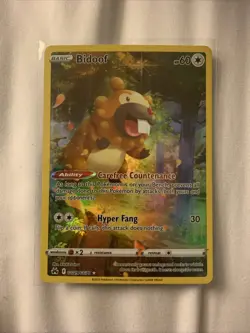 Pokemon TCG Bidoof Crown Zenith: Galarian Gallery Holo Rare Card GG29/GG70 - Image 1