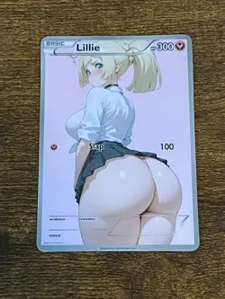 Beautiful Waifu Card - Lillie - Goddess ACG Custom DIY Fan Art Card - Image 1